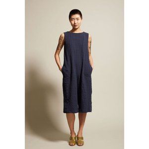 No.6 Store Dennis Romper in Navy Textured Cotton